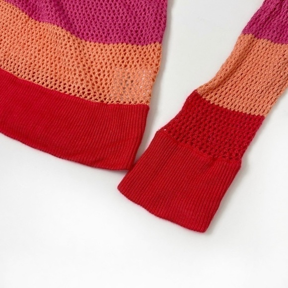 525 America knitted colorful stripped sweater size M - Picture 6 of 7